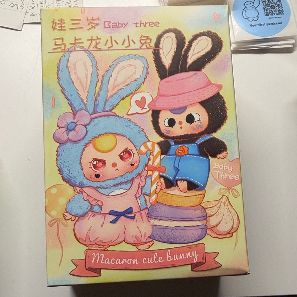 Baby Three Macaron Cute Bunny Box